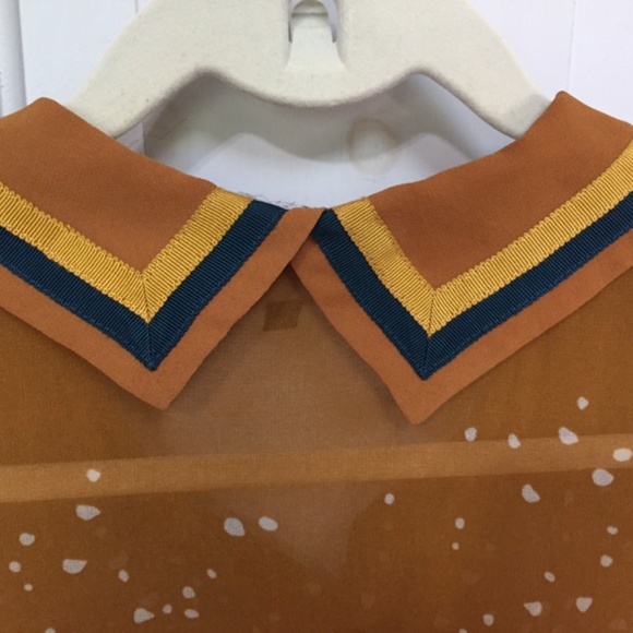 CAbi Sleeveless Button Blouse in Mustard - Picture 15 of 15